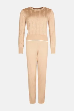 Sale Oasis Heart Pointelle Knitted Set Pink