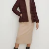 Discount Oasis Heat Seal Short Puffer Jacket Berry