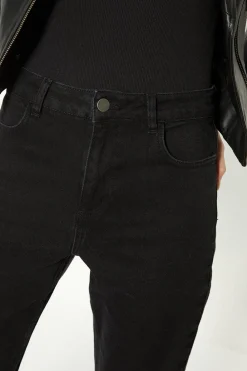 Outlet Oasis High Rise Straight Leg Jean Black
