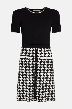 Best Oasis Jacquard 2 In 1 Knitted Dress Ivory