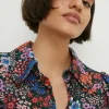 Fashion Oasis Jersey Crepe Floral Shirt Multi