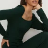 Discount Oasis Jersey Square Neck Midi Dress Dark Green