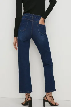 Clearance Oasis Josie Kick Flare Jean Indigo