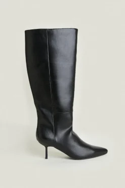 New Oasis Knee High Stiletto Boot Black