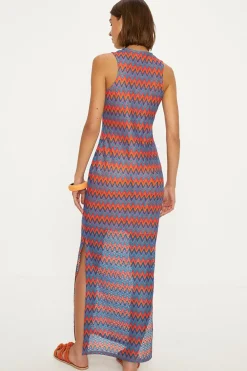 Online Oasis Knit Look Midaxi Racer Dress Multi