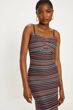 Best Oasis Knit Look Stripe Midaxi Multi