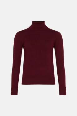 Discount Oasis Knitted Roll Neck Jumper Forest