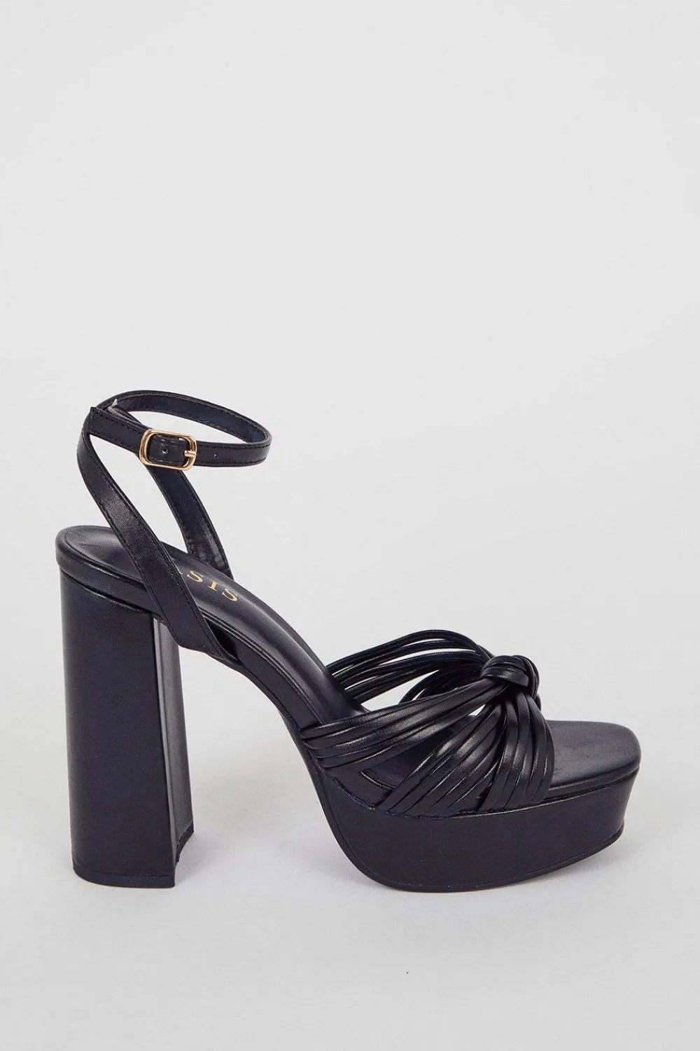 New Oasis Knot Detail Platform Heel Black