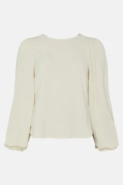 New Oasis Lace Detail Tie Back Top Ivory