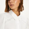 Fashion Oasis Lace Insert Cotton Shirt Dress White