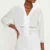 Hot Oasis Lace Insert Cotton Shorts White