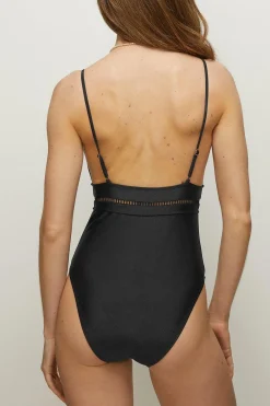Outlet Oasis Ladder Trim Swimsuit Black