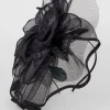Sale Oasis Large Flower And Feather Fascinator Black