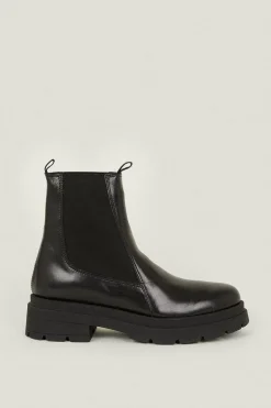 Outlet Oasis Leather Chunky Chelsea Boot Brown