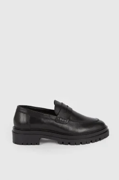 Outlet Oasis Leather Chunky Loafers Black