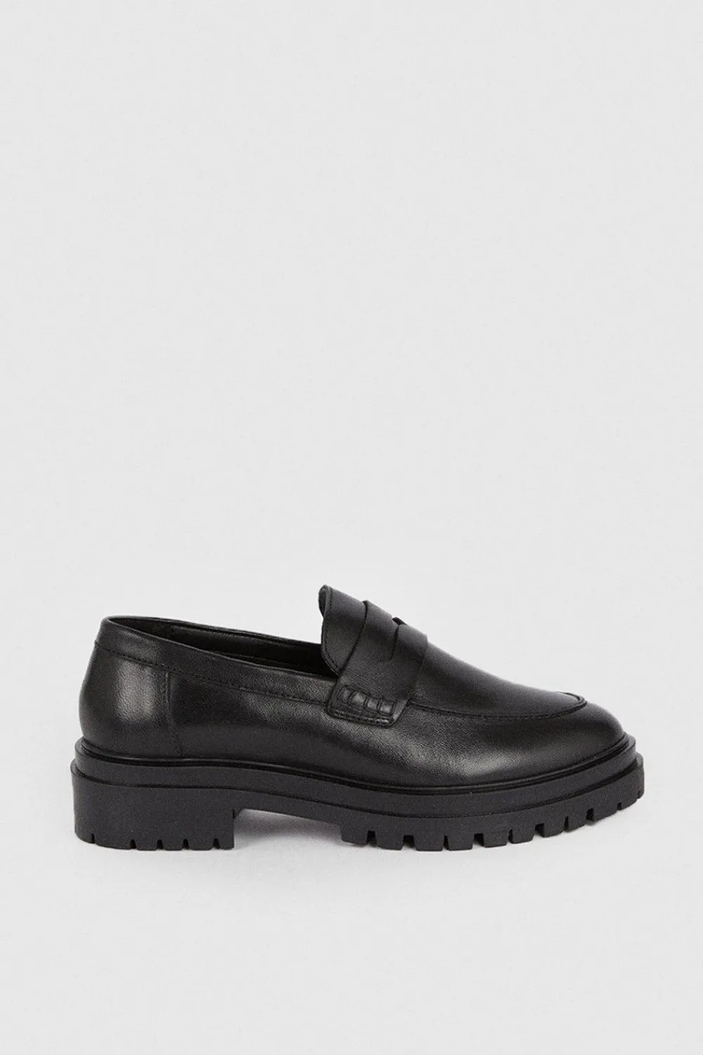 Outlet Oasis Leather Chunky Loafers Black