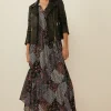 Fashion Oasis Leather Detail Biker Jacket Black