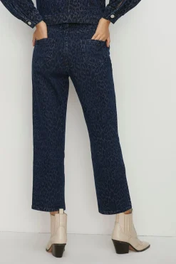 Clearance Oasis Leopard Print Denim Jean Animal