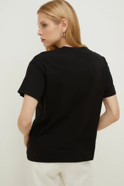New Oasis Let It Snow Pom Pom Christmas T-Shirt Black