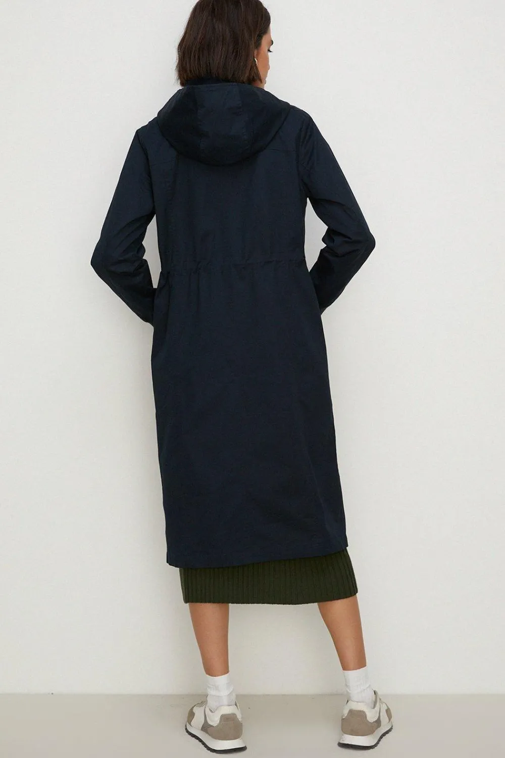 Best Oasis Lightweight Cotton Longline Parka Coat Black