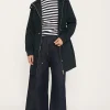 Outlet Oasis Lightweight Cotton Midi Parka Coat Black