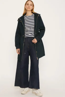 Outlet Oasis Lightweight Cotton Midi Parka Coat Black