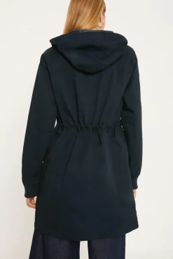 Outlet Oasis Lightweight Cotton Midi Parka Coat Black