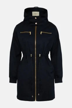 Discount Oasis Lightweight Midi Parka Black
