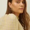 Hot Oasis Lime Gingham Puff Sleeve Midi Dress Lilac