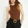 Online Oasis Linen Mix Belted Shorts Black