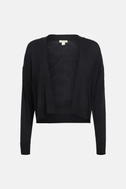 Hot Oasis Long Sleeve Edge To Edge Knitted Shrug Cobalt