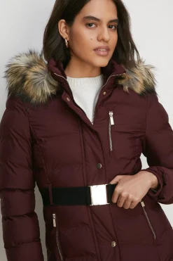 Best Oasis Longline Heat Seal Puffer Jacket Black