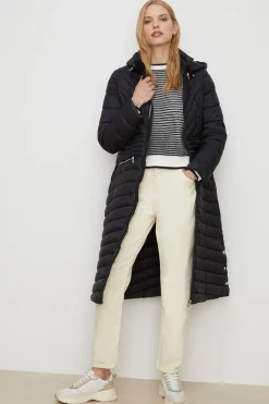 New Oasis Longline Padded Packable Jacket Black