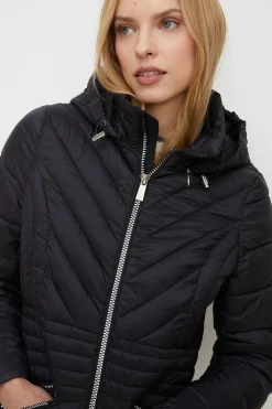 New Oasis Longline Padded Packable Jacket Black