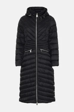 New Oasis Longline Padded Packable Jacket Black