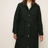 Sale Oasis Longline Quilted Winter Parka Black