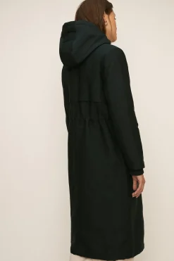 Sale Oasis Longline Quilted Winter Parka Black