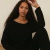 Discount Oasis Lounge Batwing Top Black