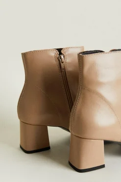 Clearance Oasis Low Heel Knee High Boots Brown