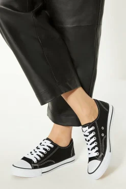 Fashion Oasis Low Top Lace Up Trainers Black