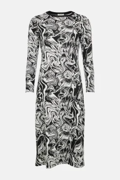 Best Oasis Marble Jacquard Midi Dress Mono