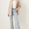 Online Oasis Mid Rise Skinny Flare Jean Pale Wash