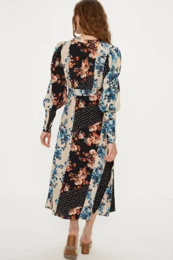 Best Oasis Mixed All Over Floral Spot Printed Dress Multi