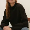 Outlet Oasis Mock Neck Sweat Black