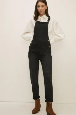 Hot Oasis Mom Dungaree Mid Wash