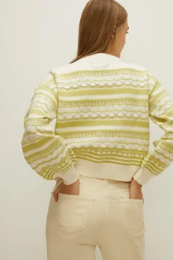 Online Oasis Multi Stitch Slash Neck Jumper Mono