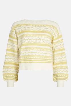 Online Oasis Multi Stitch Slash Neck Jumper Mono