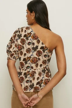 New Oasis One Shoulder Tribal Printed Top Multi