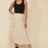 Hot Oasis Organic Cotton Scoop Neck Vest Ivory