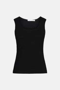 Hot Oasis Organic Cotton Scoop Neck Vest Ivory